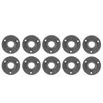 Niubid 10 Pack 1/2 inches Malleable Cast Iron Pipe Flange, Industrial Pipe Flanges for Threaded Black Pipes and Fittings, DIY Steampunk Industrial Vintage Style.