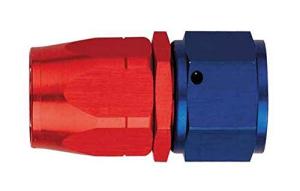 Aeroquip 1012 -06AN Straight Hose End Red/Blue