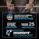 SharkBite Max 1/2 Inch Coupling, Push to Connect Brass Plumbing Fitting, PEX Pipe, Copper, CPVC, PE-RT, HDPE, UR008A