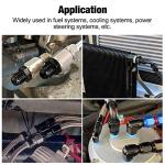 EVIL ENERGY 6AN Male Flare to 3/8" NPT Pipe Fitting Adapter Aluminum Straight Black 2PCS