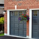 Design House Jelly Jar Wall Light, Indoor/Outdoor, Clear Ribbed Glass, Dimmable, Matte Black, Wall Mount Sconce Fixture, 4.5 in W x 7.5 in H x 5.25 in D, 502195