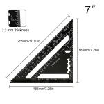 New 7Inch Triangle Ruler Measurement Tool Aluminium Alloy Carpenter Tools Inch Metric Angle Ruler Speed Square Woodworking Tools