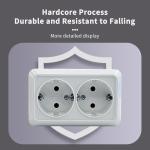 WESA White Wall Surface 2 Sockets Plugs EU Exterior Electrical Outlets With Ground Power Socket Flame Retardant Paint Plastic