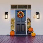 Kalium Porch Lights Outdoor Wall Light Fixture 2pcs, Matte Black, Wall Sconce 12.4 in, Toughened Frame, Clear Glass Shade, Waterproof Lanterns, for Patio, Exterior, Front, Door, Entryway