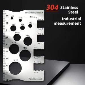 Thread Pitch Gauge Measurement Ruler High Accuracy Stainless steel for Screw Measuring Gauge Tool Bit Bolt Nut Screw Craft