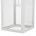 GLOBE Electric 44836 Bowery 1-Light Outdoor Indoor Wall Sconce, Matte White, Clear Glass Shade