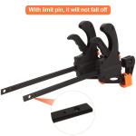 5/2pcs Woodworking Work Bar Clamp - 4 Inch Hard Quick Ratchet Release Clip, Special Hand Tool for Carpentry