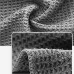 Lucullan Magic Power Super Absorbancy Waffle Weave Cloth 30X40CM 380GSM Microfiber Towels For Glass Paint and Interior