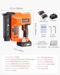 VEVOR 2-in-1 Cordless Brad Nailer, 18 Gauge, 20V Battery Powered Nail Gun and Staple Gun, with 500 pcs Nails, 500 pcs Staples, 2 x 2.0 Ah Li-ion Batteries, Charger, for Home Improvement, Woodworking
