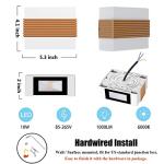 Kawell Modern LED Wall Sconces Up Down LED Wall Light Indoor Outdoor Creative LED Wall Lamp 10W Hallway Wall Mounted Lighting Fixtures for Bedroom Living Room Stairs Porch, Cold White