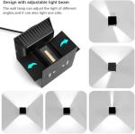 Kawell 24W Modern LED Wall Sconce Adjustable Beam Angle Waterproof IP65 Aluminum Wall Light Indoor Outdoor for Bathroom Living Room Bedroom Hallway Corridor Stairs, Black 6000K