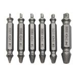 6PC HSS Extractor Double Head Screw Slide Tooth Removal Screwdriver Bit Set Broken Wire Tool Kit Power Tool Accessory