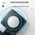 AC220V PIR Motion Sensor LED Flood Light IP66 Waterproof 200W 150W 100W 50W 30W LED Hanging Exterior Outdoor Wall Lamp Spotlight