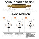 6PC HSS Extractor Double Head Screw Slide Tooth Removal Screwdriver Bit Set Broken Wire Tool Kit Power Tool Accessory