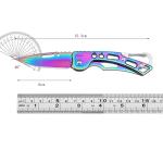 Outdoor stainless steel folding knife, mini pocket knife, portable fruit slicing knife, hunting and fishing survival hand tools