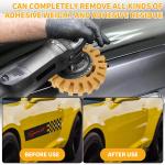 SIFANG Car Eraser Wheel Adhesive Remover Rubber Wheel, Smooth Power Drill Adapter, Paint Repair Rubber Vinyl Decals Removal Tool