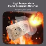 Wood Paint Wall Surface 2 Sockets Plugs EU Exterior Electrical Outlets With Ground Outdoor Power Socket Flame Retardant Plastic