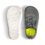 Pedibare Toddler Barefoot Shoes - Wide Toe Box Zero Drop Flexible Lightweight Sneakers - Breathable Non-Slip Easy On/Off Skin-Friendly Minimalist for Indoor Outdoor Walking Running Grey