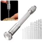 0.8-3.0mm Mini Hand Drill Woodworking Tools Drilling Rotary Tool Manual Twist Drill Bit Watchmaker Pin Vice Watch Repair Tools