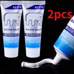 2pcs Safe High Strength Silicone Sealant White Water-Resistant Adhesive for Interior and Exterior Use Home Kitchen Bathroom
