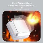 WESA Silvery Wall Surface Button Light Switch EU Spray Paint Plastic Outdoor 1 Gang 1 Way Wall Exterior Rocker On / Off  Switch