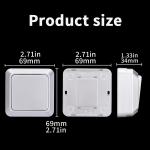 WESA Silvery Wall Surface Button Light Switch EU Spray Paint Plastic Outdoor 1 Gang 1 Way Wall Exterior Rocker On / Off  Switch