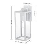 GLOBE Electric 44836 Bowery 1-Light Outdoor Indoor Wall Sconce, Matte White, Clear Glass Shade