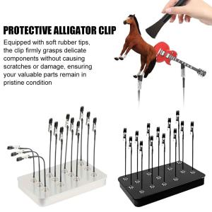 Model Painting Stand Base Holder 13PCS Alligator Clip Sticks Magnetic Bendable for Airbrush Spray Hobby DIY Model Crafting