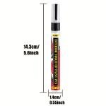 Car Button Paint Repair Pen | Black Touch-Up | Fix Interior/Steering Wheel/Dashboard Scratches | Leather Seat Color Matching