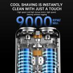 Mini Electric Smart Shaver Household Car Shaver Digital Display Dual Blade Rechargeable Shaver Powerful Beard Trimmer Tool