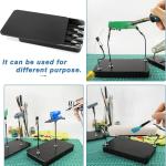 Model Painting Stand Base Holder 12PCS Alligator Clip Sticks Magnetic Bendable for Airbrush Spray Hobby DIY Model Crafting