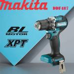 Makita Original DDF487 Cordless Driver Drill 18V Brushless Electric Impact Screwdriver Rechargeable Power Tool (ony tool)