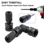 1/2 square handle air cannon to internal hexagon 1/4 hexagon handle electric wrench telescopic conversion head socket power tool