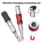 Universal Connect Rod Screwdriver Head Adapter Magnetic Screw Drill Tip Hexagonal Handle Power Tool Accessory