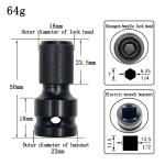 1/2 square handle air cannon to internal hexagon 1/4 hexagon handle electric wrench telescopic conversion head socket power tool