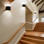 Kawell 24W Modern LED Wall Sconce Adjustable Beam Angle Waterproof IP65 Aluminum Wall Light Indoor Outdoor for Bathroom Living Room Bedroom Hallway Corridor Stairs, Black 6000K