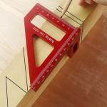 Woodworking Square Protractor Aluminum Alloy Miter Triangle Ruler High Precision Layout Measuring Tool for Engineer Carpenter