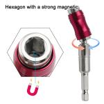 Universal Connect Rod Screwdriver Head Adapter Magnetic Screw Drill Tip Hexagonal Handle Power Tool Accessory