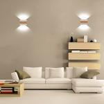 Kawell Modern LED Wall Sconces Up Down LED Wall Light Indoor Outdoor Creative LED Wall Lamp 10W Hallway Wall Mounted Lighting Fixtures for Bedroom Living Room Stairs Porch, Cold White