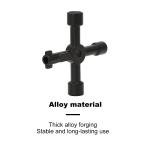 Portable 4-in-1 Hand Screwdriver Black DIY Socket Water Meter Valve Key Wrench Tool Inner Triangle Home Repair