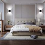 Kawell 24W Modern LED Wall Sconce Adjustable Beam Angle Waterproof IP65 Aluminum Wall Light Indoor Outdoor for Bathroom Living Room Bedroom Hallway Corridor Stairs, Black 6000K