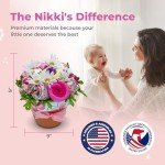 Baby Girl Clothing Bouquet with Teddy Bear Set