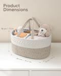 Cotton Rope Diaper Caddy: Portable Baby Gift Basket