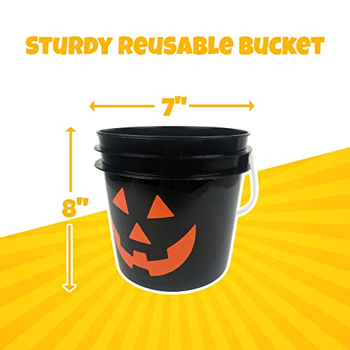 Halloween Pumpkin Bucket with 50ct Candy Snacks
