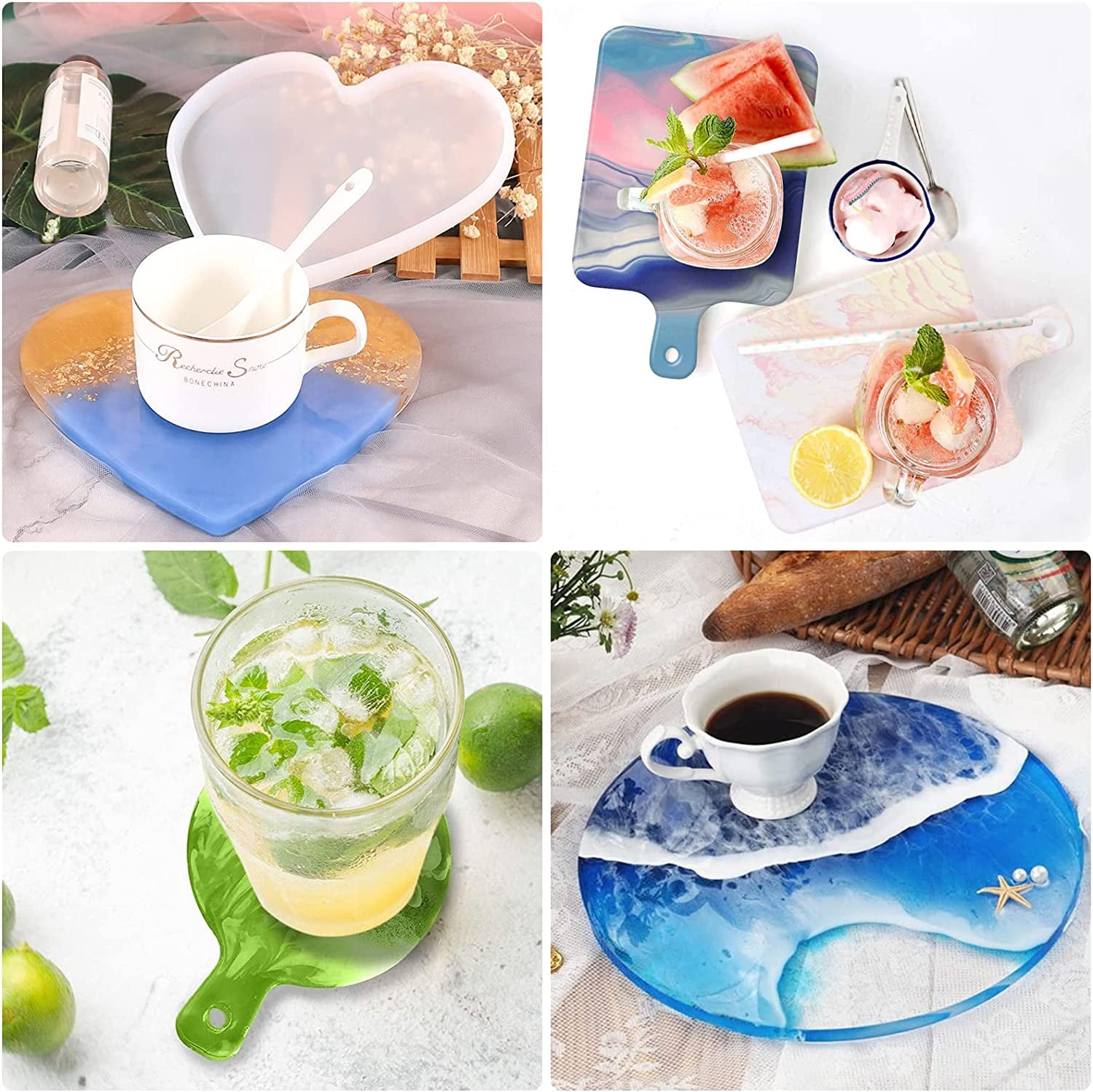 Teexpert Beginner Resin Kit with Molds and Pigments