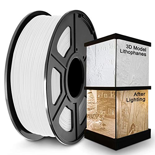 SUNLU 1.75mm PLA Filament, White, 1kg Spool