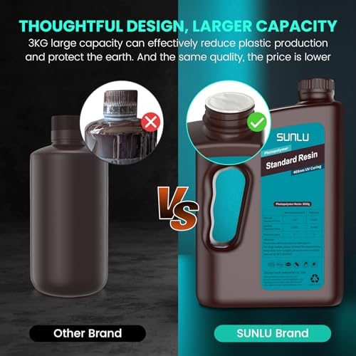 SUNLU 3D Printer Resin 3000g – Dark Grey