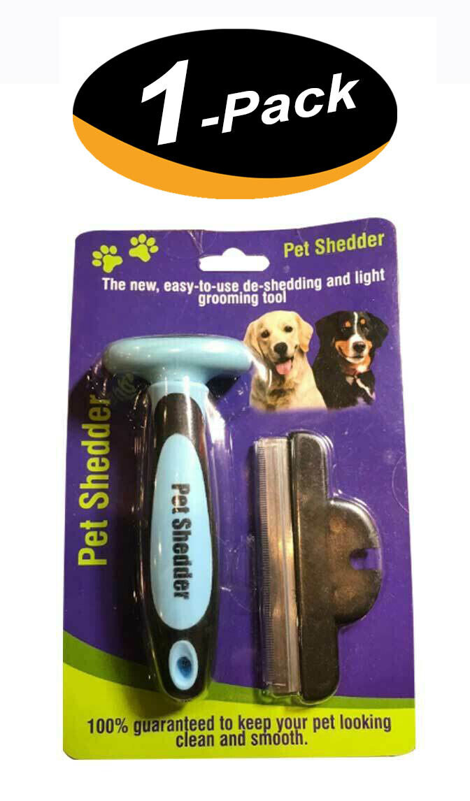 Poodle Pet Dematting Brush with Long Steel Blades