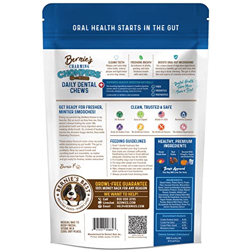 Bernie's Dental Chews for Small Poodles - 22 Count