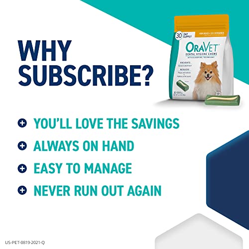 OraVet Dental Chews for Small Poodles - 30 Count
